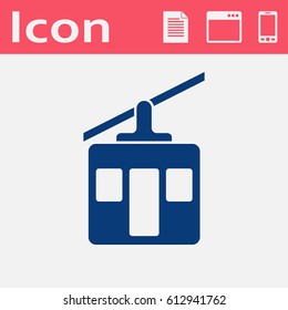 Funicular sign vector flat icon