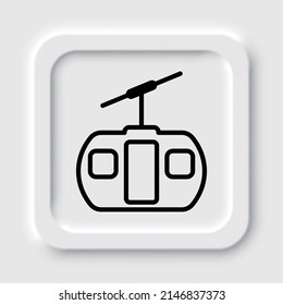 Funicular simple icon. Flat design. Neumorphism design.ai