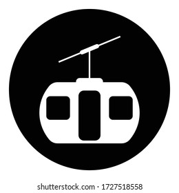 Funicular simple icon. Flat desing