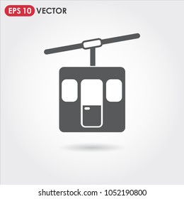 funicular single vector icon on light background