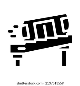 funicular transport glyph icon vector. funicular transport sign. isolated contour symbol black illustration