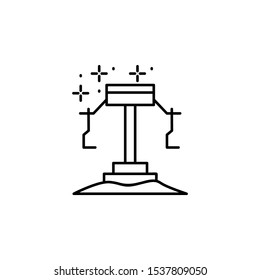 Funicular transport icon. Simple line, outline vector of winter vacation icons for ui and ux, website or mobile application