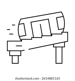 funicular transport line icon vector. funicular transport sign. isolated contour symbol black illustration