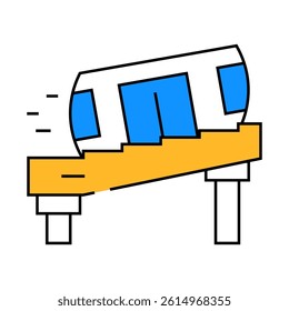 funicular transport line icon vector. funicular transport sign. isolated symbol illustration