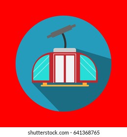 funicular vector icon. funicular cable car icon. vector illustration