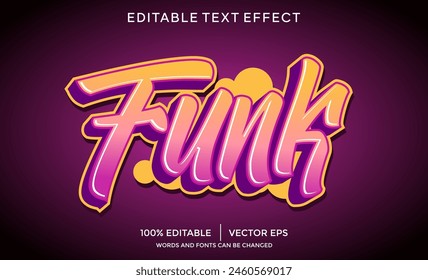 funk 3D text effect template