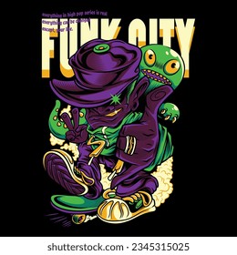 Funk City Boy Character Illustration