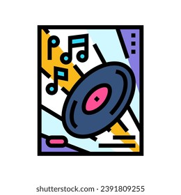 funk disco party color icon vector. funk disco party sign. isolated symbol illustration