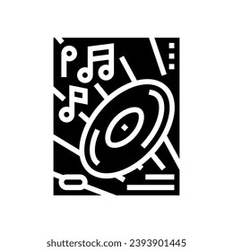 funk disco party glyph icon vector. funk disco party sign. isolated symbol illustration