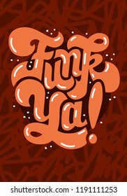 Funk Music Lettering Type Design Vector Image