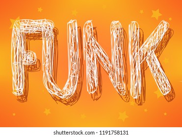 Funk Music Lettering Type Design Vector Image