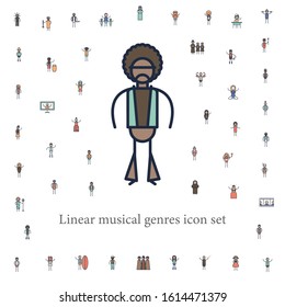 funk musician icon. musical genres icons universal set for web and mobile