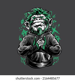 Funk You Monkey T-Shirt Design