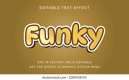 Funky 3d editable text effect template. Suitable for brand or business logo