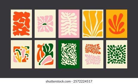 Funky 90s groove- Psychedelic posters with vibrant waves, abstract florals, and bold trippy patterns.