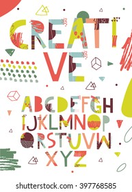 Funky abstract ABC for your design.
