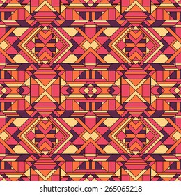 Funky Abstract Geometric Seamless Pattern