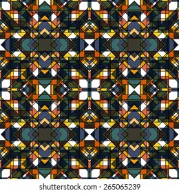 Funky Abstract Geometric Seamless Pattern