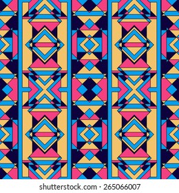 Funky Abstract Geometric Seamless Pattern