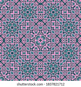 Die arabischen Motive von Funky sind nahtlose Muster-Vektordesign. Kontinuierliche Modeverzierung. Endloses Muster wackeln. Heiliges Design.