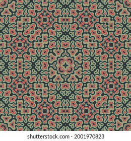 Funky motivos arábigos diseño vectorial sin fisuras. Ornamento continuo de la moda. Envolver un patrón interminable. Diseño sagrado. La decoración interior está impresa.