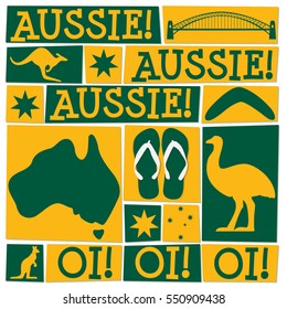 Funky Australia Day card in vector format.