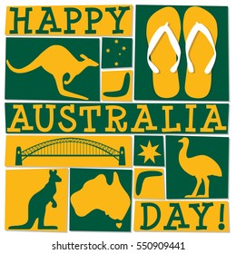 Funky Australia Day card in vector format.