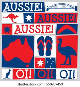 Funky Australia Day card in vector format.