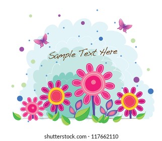 funky background series (spring floral)