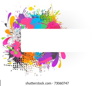 Funky background with white copy-space