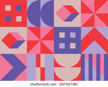 Funky bauhaus diseño de fondo. Vector eps 10