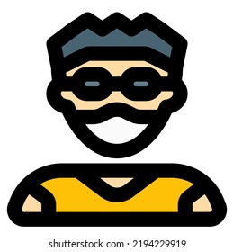 Funky boy in spectacles with spiky hair