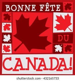 Funky Canada Day card in vector format.