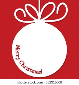 Funky Christmas bauble tag in vector format.