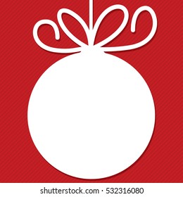 Funky Christmas bauble tag in vector format.