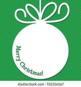 Funky Christmas bauble tag in vector format.