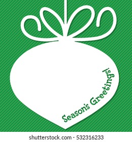 Funky Christmas bauble tag in vector format.