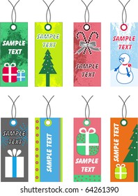 Funky christmas tags