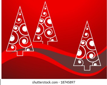 Funker Weihnachtsbaum auf Wellenlandschaft