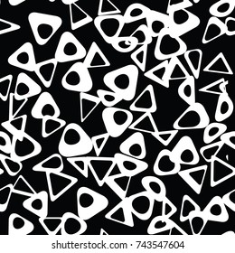 Funky Circle Abstract Bio Chain Pattern, Modern Stylish Fashion Texture