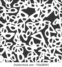 Funky Circle Abstract Bio Chain Pattern, Modern Stylish Fashion Texture