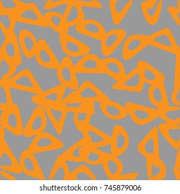 Funky Circle Abstract Bio Chain Pattern, Modern Stylish Fashion Texture