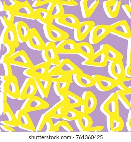 Funky Circle Abstract Bio Chain Pattern, Modern Stylish Fashion Texture