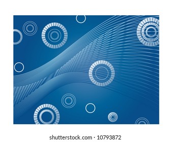 funky circles over mesh cyberspace