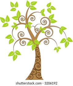 funky coil tree vector