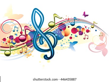 Funky colorful musical design