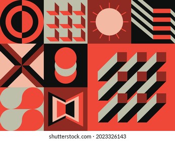 funky colorful neo geometry vector design for wallpaper, background, fabric, wrapping paper, packaging, web banner, and more