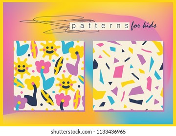 Funky colorful patterns for kids.