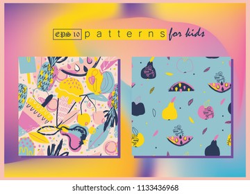 Funky colorful patterns for kids.