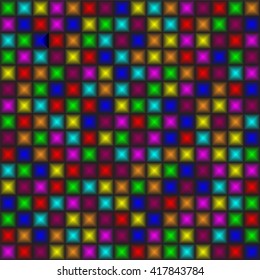Funky colorful tileable 80s style vector wallpaper that repeats left, right, up and down
